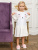 Платье "Ми" с мордочкой овечки и ушками - Размер 116 - Цвет молочный - Картинка #1
