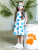 Платье с коротким руковом в крупный горох  - Размер 116 - Цвет белый с синим - Картинка #2